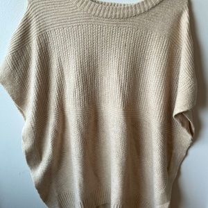 Never worn. Camel colored knitted pull over